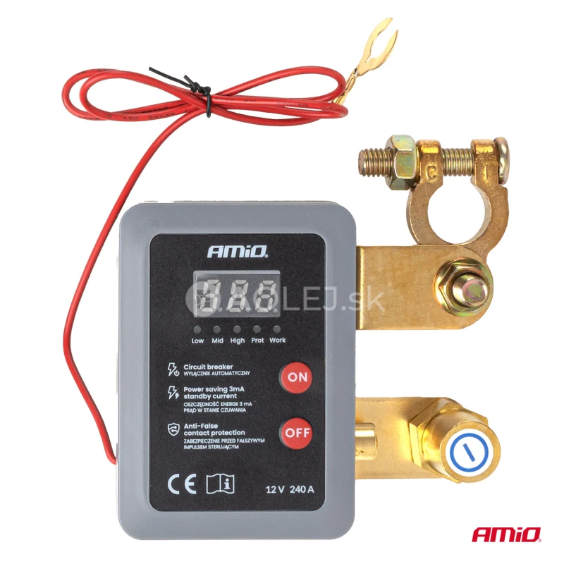 Diaľkov&yacute; automatick&yacute; vyp&iacute;nač akumul&aacute;tora 12V 240A (BATT) AMiO-04832