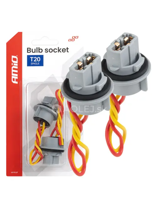 Obj&iacute;mka žiarovky T20 LED 12V W21W WY21W W3x16d 7440 T20 2 ks AMiO-04833