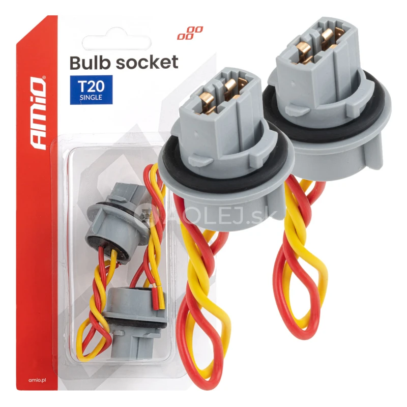 Obj&iacute;mka žiarovky T20 LED 12V W21W WY21W W3x16d 7440 T20 2 ks AMiO-04833
