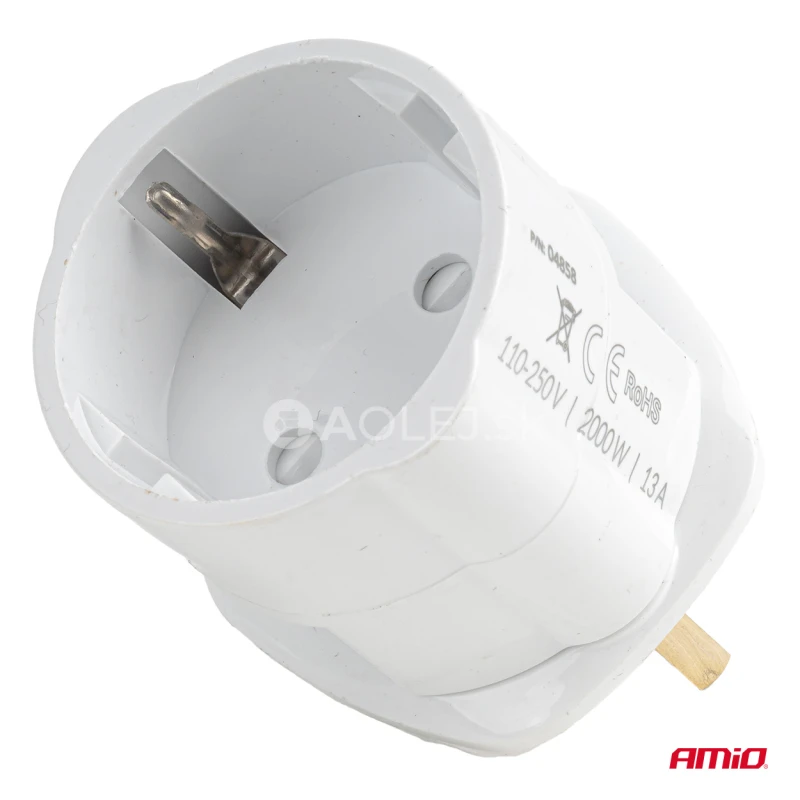 Sada cestovn&yacute;ch adapt&eacute;rov s poistkou EU&ndash;UK 13A 250V 10ks AMiO-04858