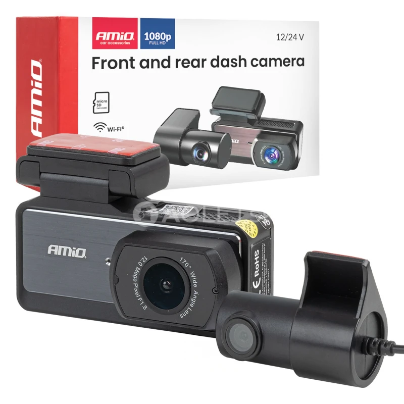 Kamera do auta so zadnou kamerou 1K WLAN 256 GB WIFI Full HD AMiO-04799