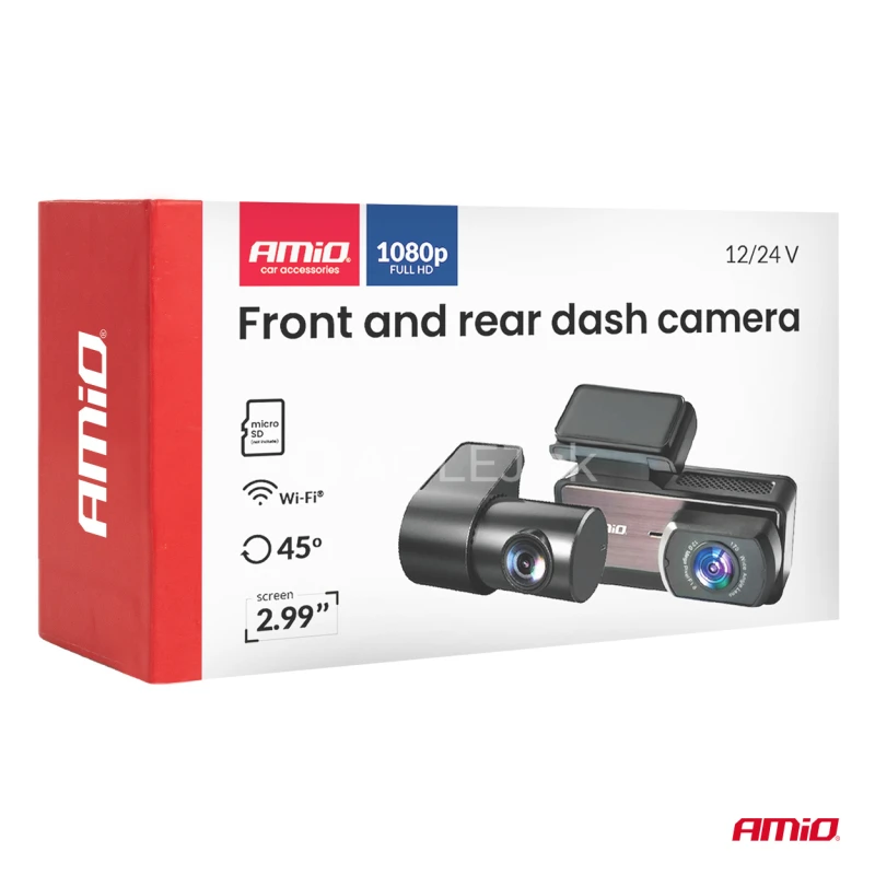 Kamera do auta so zadnou kamerou 1K WLAN 256 GB WIFI Full HD AMiO-04799