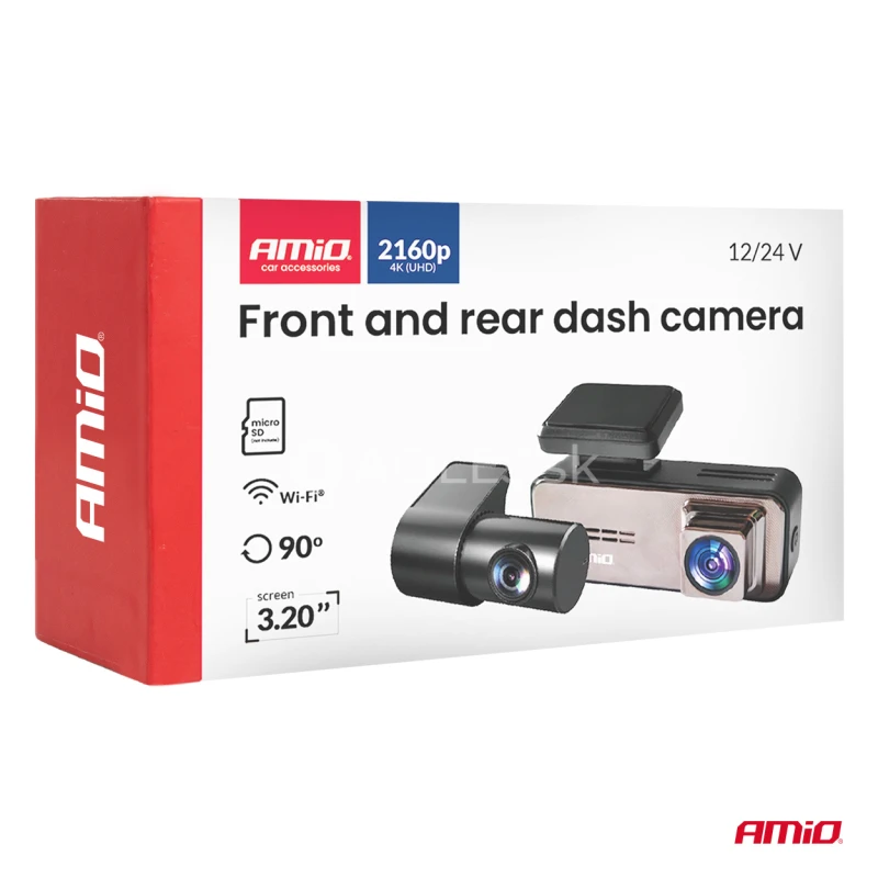 Kamera do auta so zadnou kamerou 4K + 2K WLAN 512 GB WIFI UHD AMiO-04801