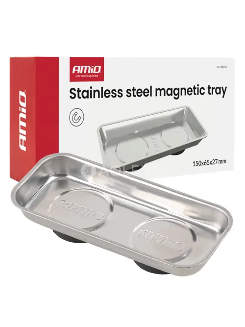 Magnetick&aacute; miska z nehrdzavej&uacute;cej ocele 150x65x27mm AMiO-04917