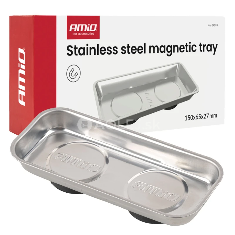 Magnetick&aacute; miska z nehrdzavej&uacute;cej ocele 150x65x27mm AMiO-04917