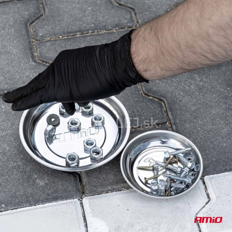 Sada magnetick&yacute;ch misiek z nehrdzavej&uacute;cej ocele 110mm 150mm AMiO-04916