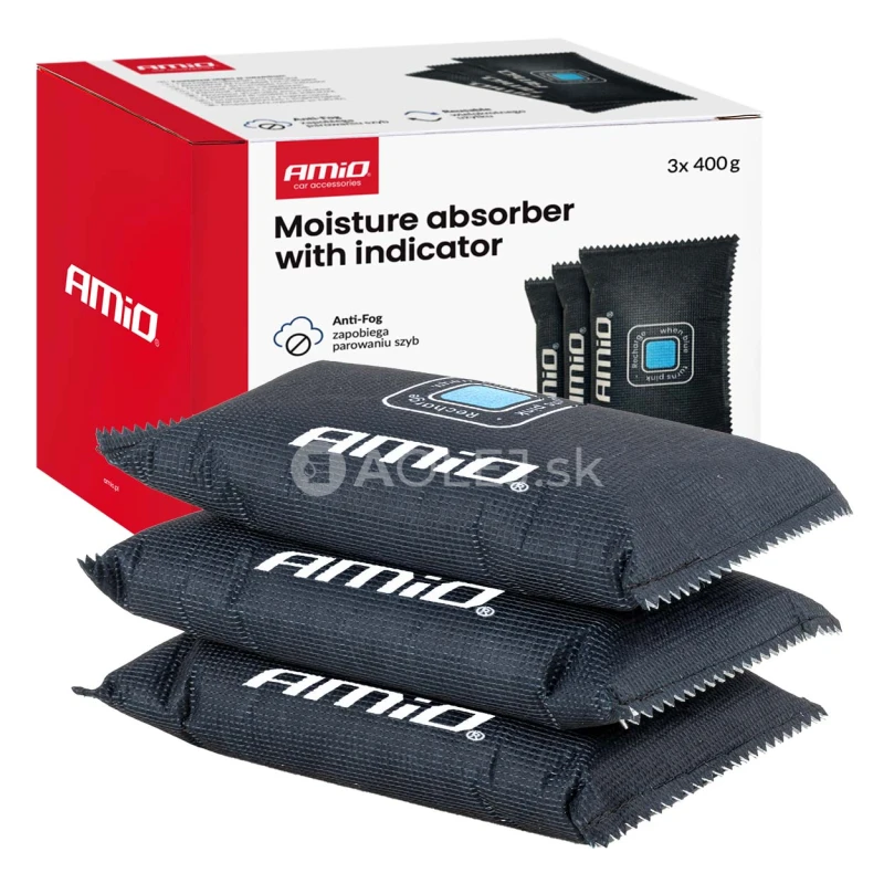 Pohlcovač vlhkosti s indik&aacute;torom 3x400g AMIO-04878