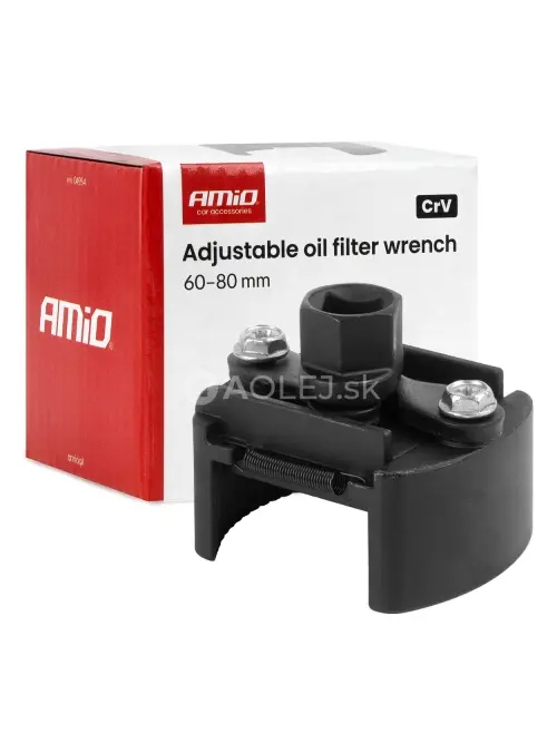 Nastaviteľn&yacute; kľ&uacute;č na olejov&yacute; filter 60&ndash;80 mm CrV AMiO-04954