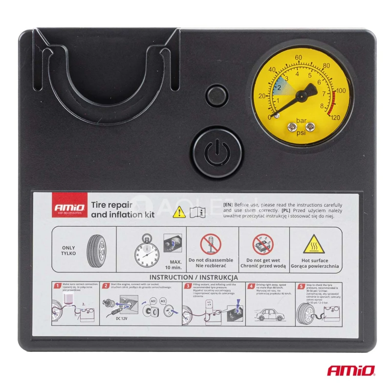 S&uacute;prava na opravu a hustenie pneumat&iacute;k 19mm 12V AMIO-04929
