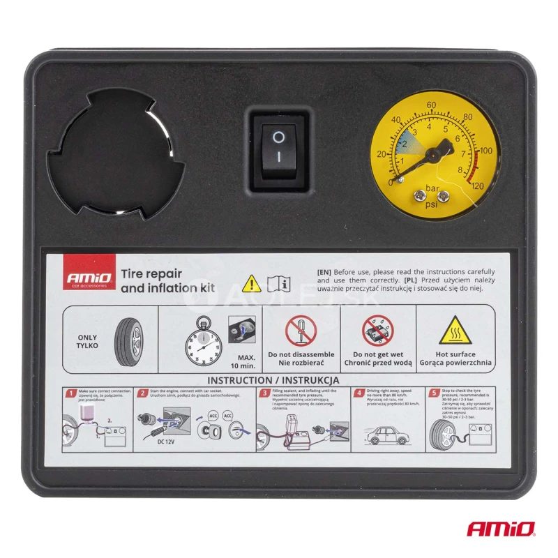 S&uacute;prava na opravu a hustenie pneumat&iacute;k 31mm 12V AMIO-04930