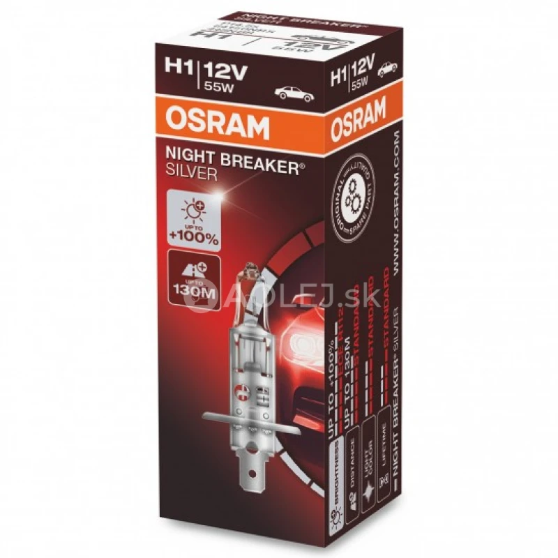 Osram H1 12V 55W P14,5S Night Breaker Silver