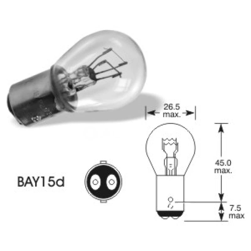 QLUX 12V 21/5W BAY15D P21/5W
