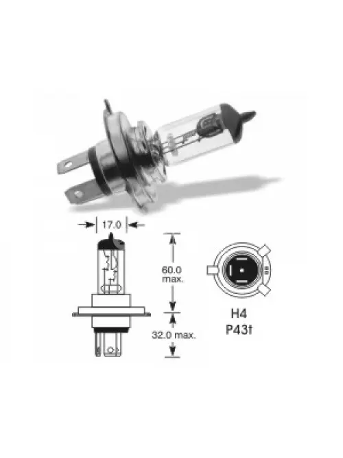 QLUX 24V 100/80W P43T H4