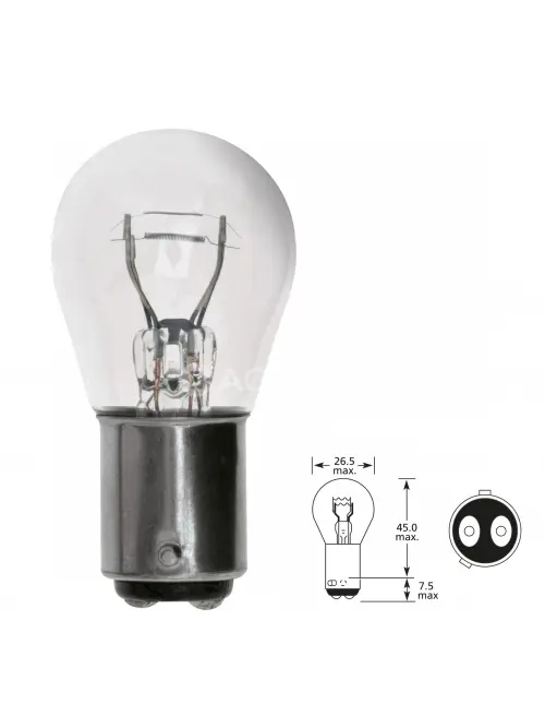 QLUX 12V 21/4W BAZ15D P21/4W