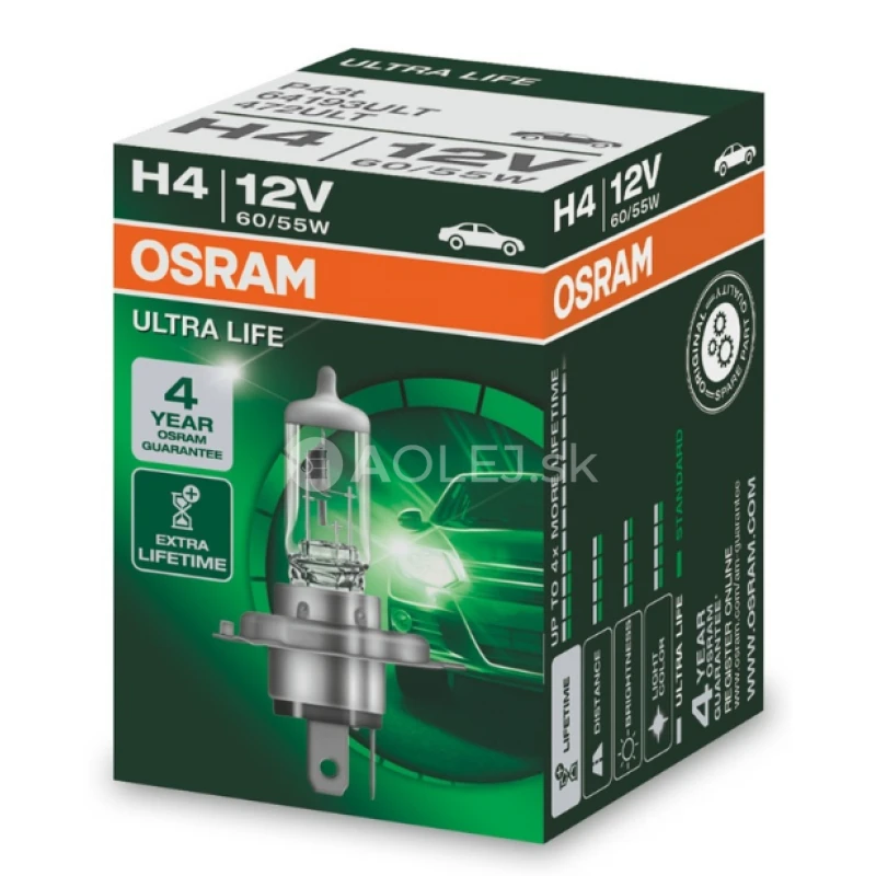 Osram H4 12V 60/55W P43t Ultra Life