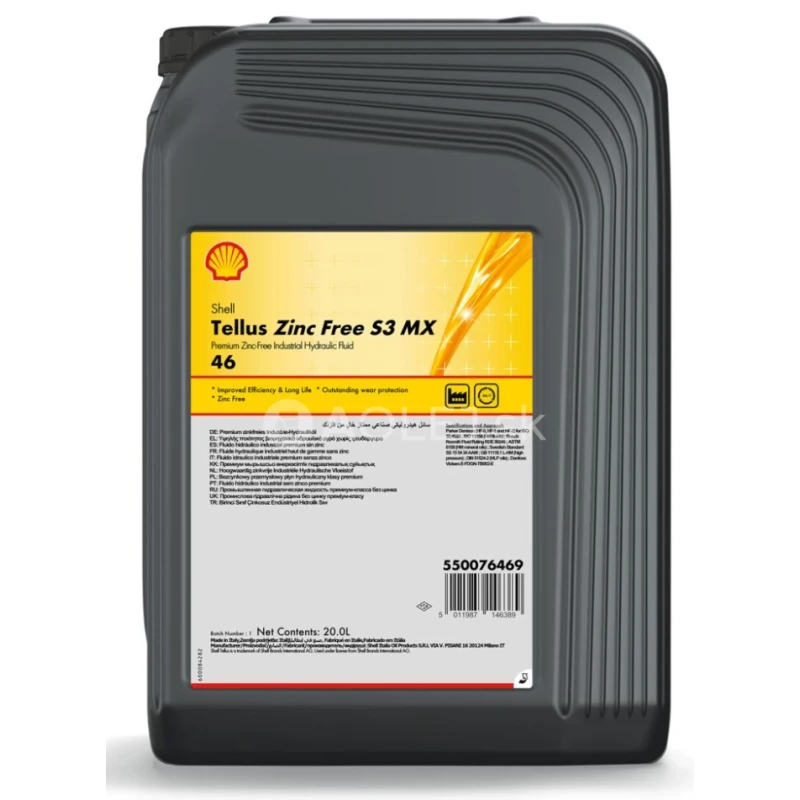 Shell Tellus Zinc Free S3 MX 46 20L