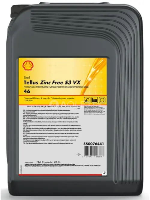 Shell Tellus Zinc Free S3 VX 46 20L