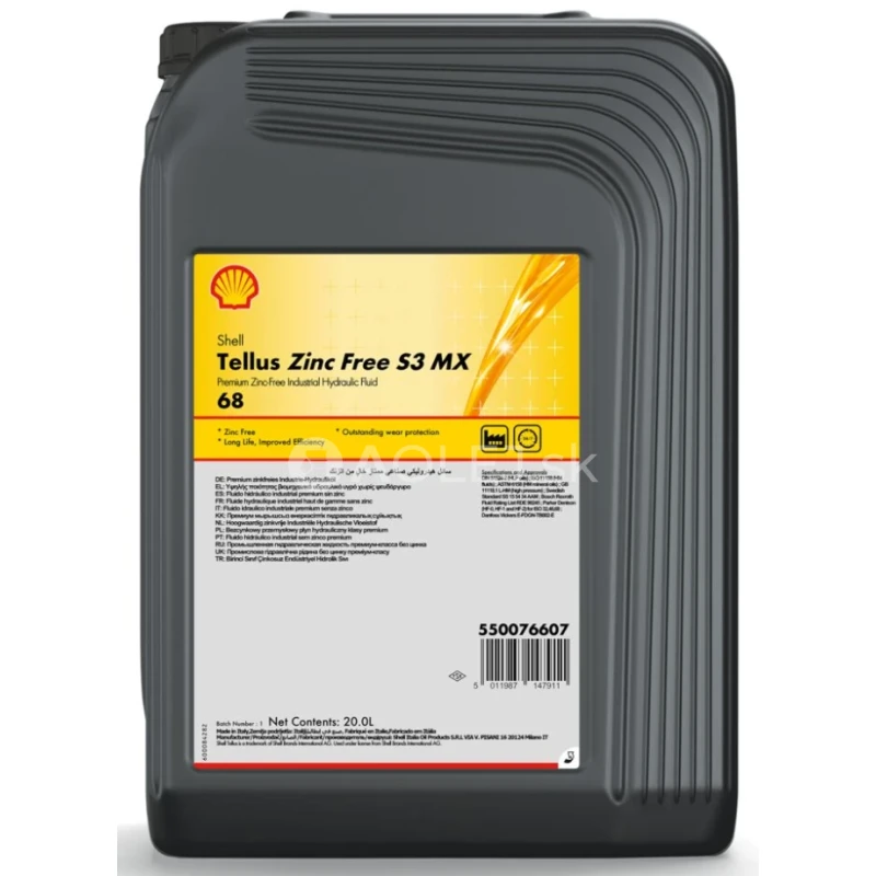 Shell Tellus Zinc Free S3 MX 68 20L