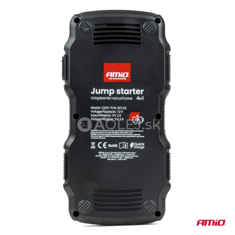 &Scaron;tartovac&iacute; zdroj 4v1, 12V 17Ah 900A 4in1 AMiO-05126
