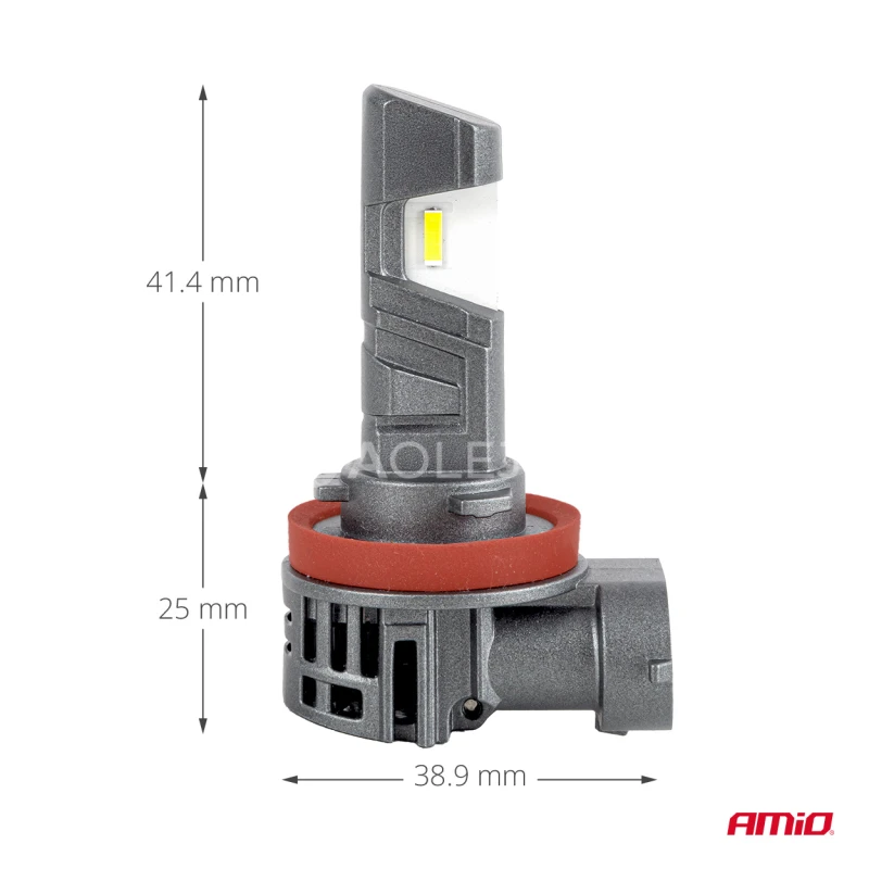 LEDr žiarovky s cestnou homologiz&aacute;ciou R37 E-MARK H11 PnP FAN 18W AMiO-05120