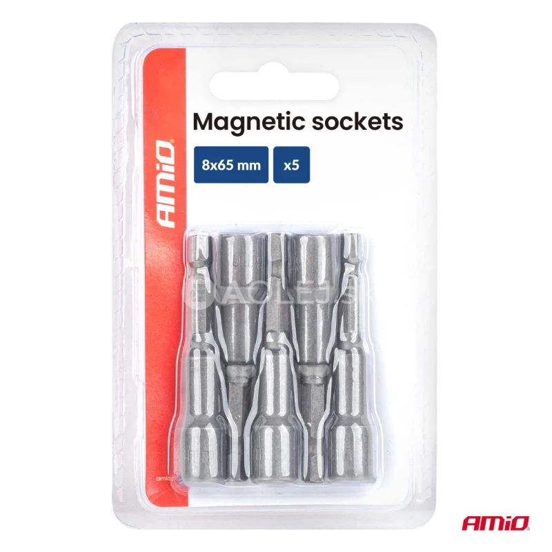 Sada magnetických nástrčných kľúčov 5ks 8×65mm AMiO-04938