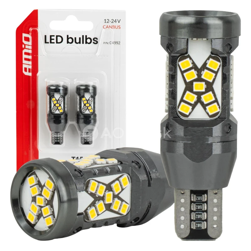 LED žiarovky CANBUS T15 2016 45SMD White 12/24V AMIO-04992