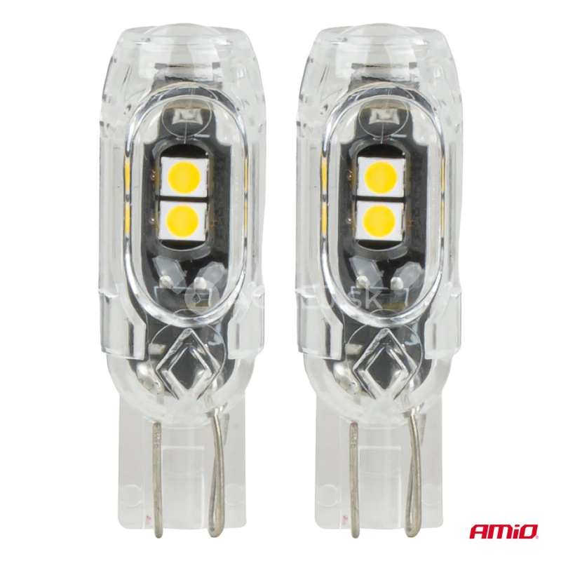 LED žiarovky STANDARD T10 2835 5SMD White 12V AMIO-04995