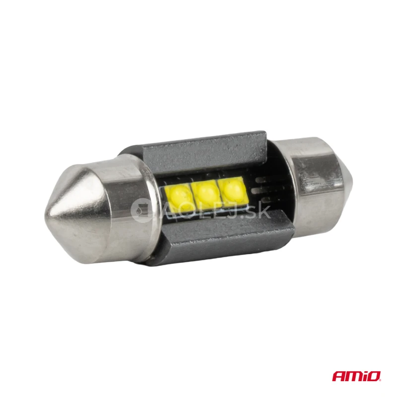 LED žiarovky CANBUS 31mm 2525 3SMD White 12/24V AMIO-05006