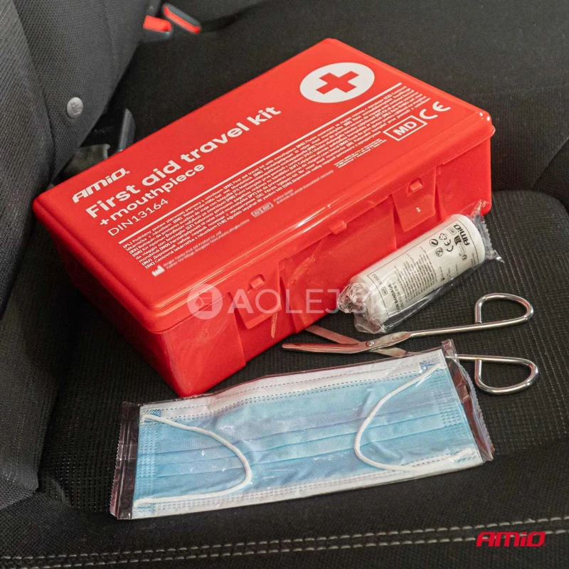 Autolekárnička s náustkom DIN 13164 – AMiO-05012