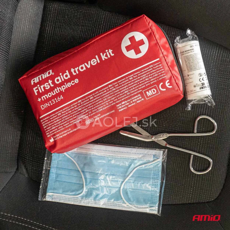 Autolekárnička s náustkom DIN 13164 – AMiO-05014