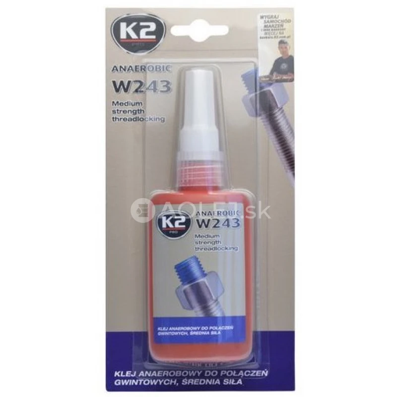 K2 Fix&aacute;tor na z&aacute;vity /anaer&oacute;bne lepidlo/ - stredn&aacute; pevnosť 50ml
