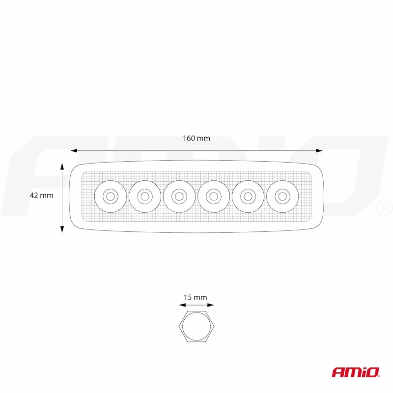 Amio LED pracovn&eacute; svetlo WL01 18W FLAT 9-60V