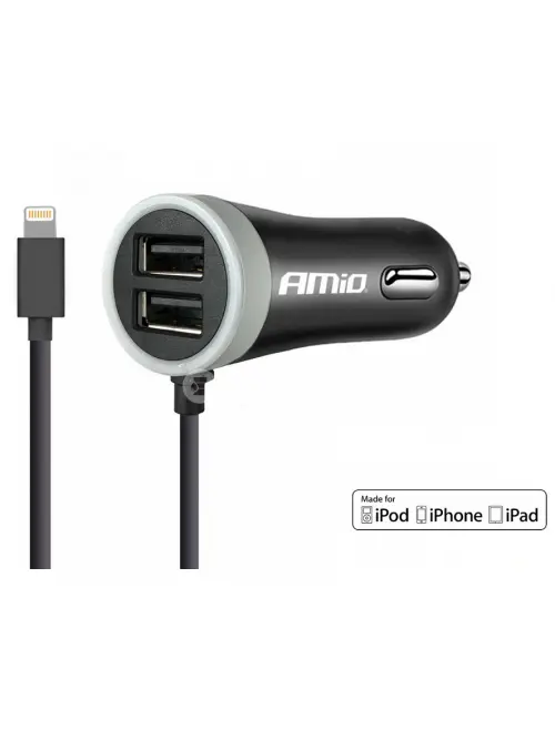 Amio Nab&iacute;jačka do auta 12/24V iOS + 2x USB 2.4A PCH PRO-02