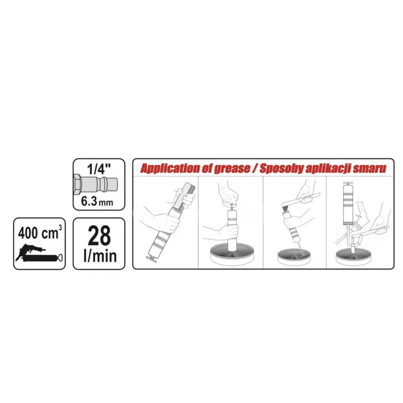 Yato Mazac&iacute; lis pneumatick&yacute; 400cm3