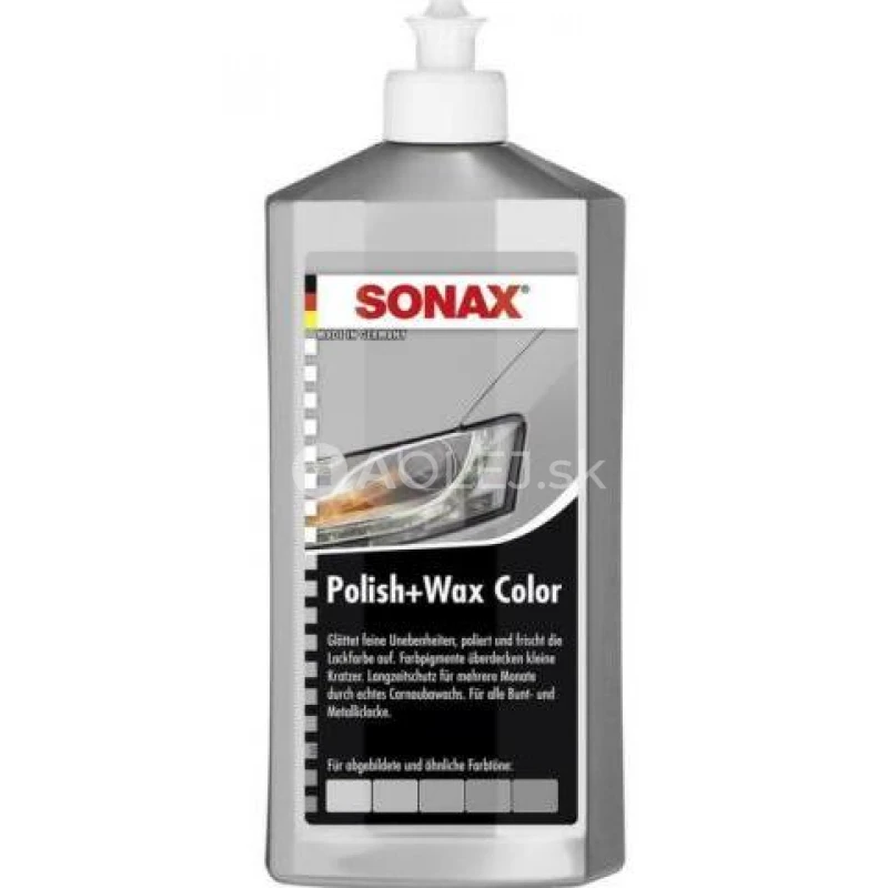 Sonax Polish & Wax Color Farebná leštenka strieborná 500ml