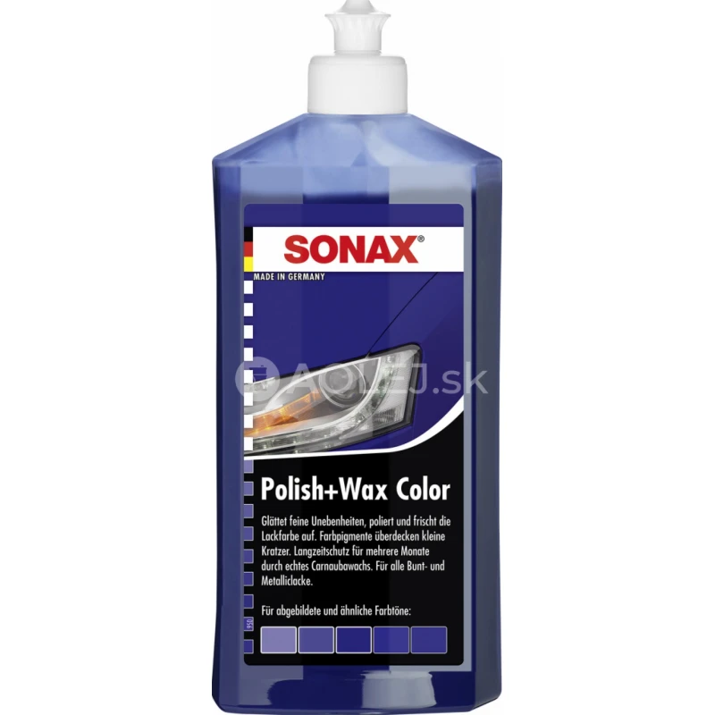 Sonax Polish & Wax Color Farebn&aacute; le&scaron;tenka modr&aacute; 500ml