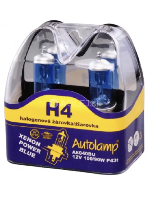 Autolamp H4 12V 100/90W P43t Xenon Power Blue 2ks