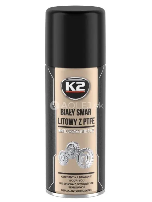 K2 Biela vazel&iacute;na s l&iacute;tiom a PTFE 400ml