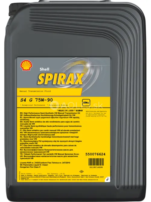 Shell Spirax S4 G 75W-90 20L