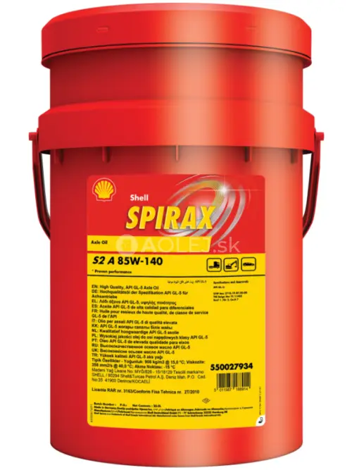 Shell Spirax S2 A 85W-140 20L