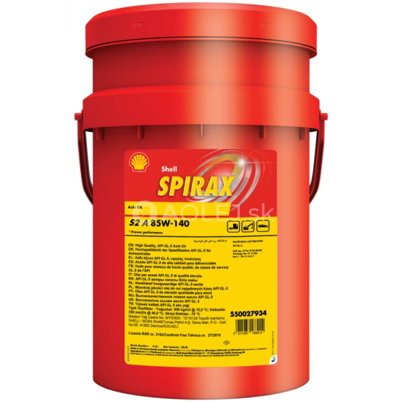 Shell Spirax S2 A 85W-140 20L