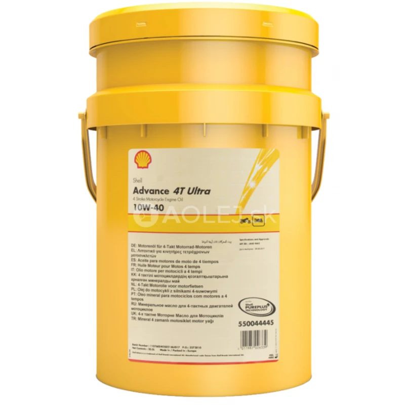 Shell Advance Ultra 4T 10W-40 20L