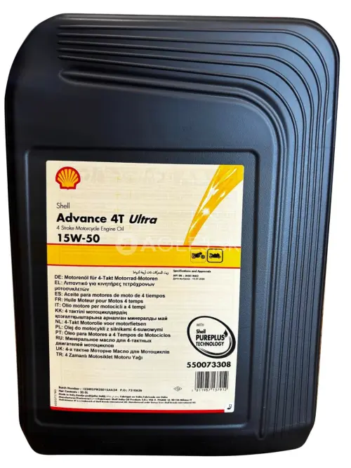 Shell Advance Ultra 4T 15W-50 20L