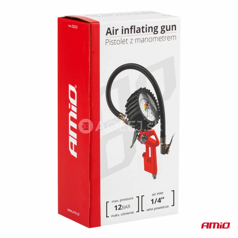 Amio Pi&scaron;toľ s manometrom 12 BAR PT-15