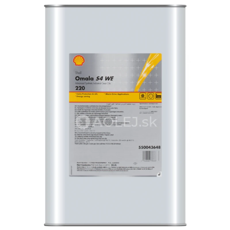 Shell Omala S4 WE 220 20L