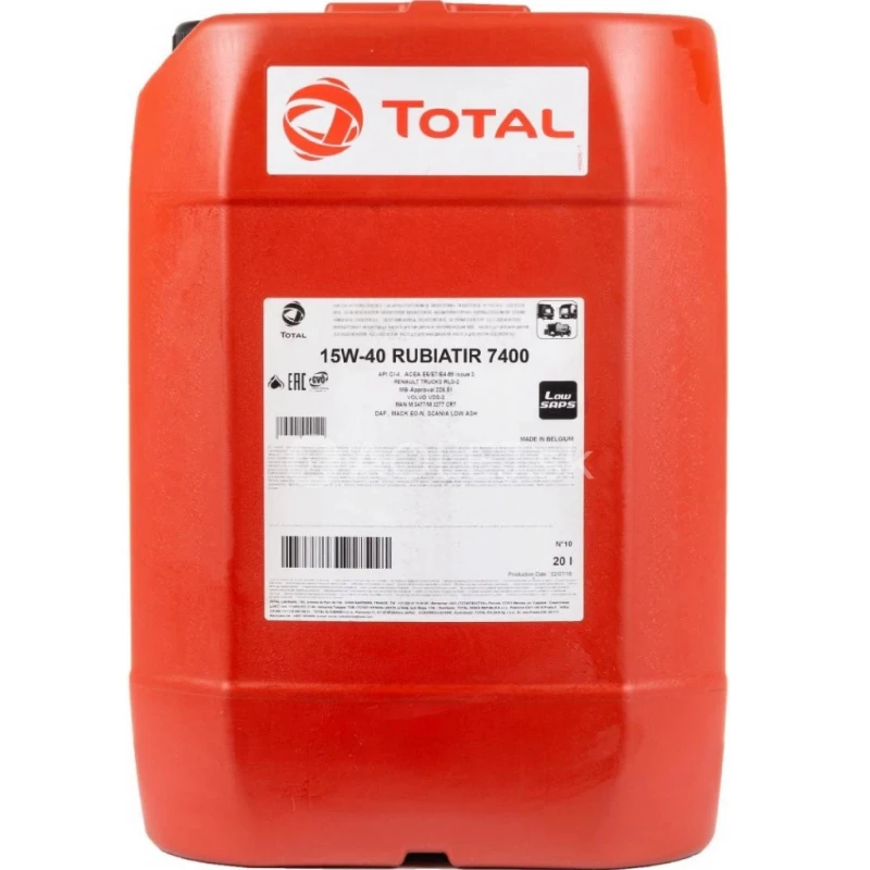 Total Rubia Tir 7400 15W-40 20L