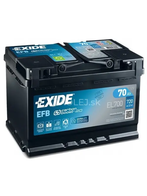 Exide Start-Stop EFB 12V 70Ah 720A