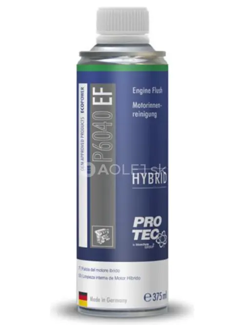 Pro-Tec Engine Flush Hybrid - Čistič vn&uacute;torn&yacute;ch čast&iacute; motora pre modern&eacute; benz&iacute;nov&eacute; motory s hybridnou technol&oacute;giou 375ml