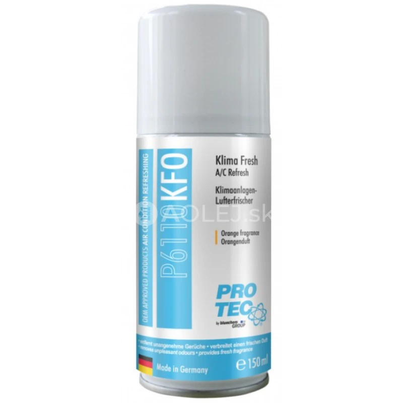 Pro-Tec Klima Fresh Orange - Čistenie auto klimatiz&aacute;cie s pomarančovou v&ocirc;ňou 150ml