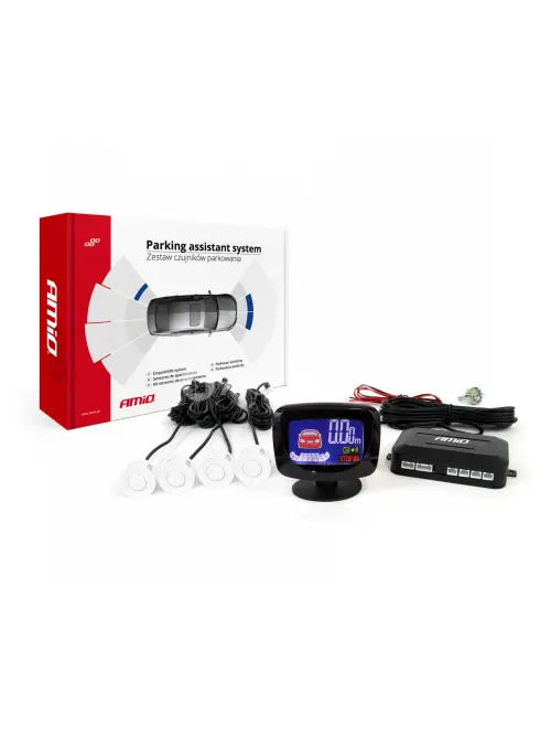 Parkovací asistent LED-GRAF 4-senzorové, biele